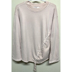 Stateside Women's Size XS Bell Sleeves Sweatshirt Side Rushing Pink